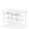 Air Back-to-Back Scalloped Edge Height Adjustable Bench Desk – 4 Person