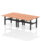 Air Back-to-Back Scalloped Edge Height Adjustable Bench Desk – 4 Person