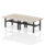 Air Back-to-Back Scalloped Edge Height Adjustable Bench Desk – 4 Person
