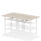 Air Back-to-Back Scalloped Edge Height Adjustable Bench Desk – 4 Person