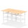 Air Back-to-Back Scalloped Edge Height Adjustable Bench Desk – 4 Person