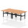 Air Back-to-Back Scalloped Edge Height Adjustable Bench Desk – 4 Person