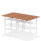 Air Back-to-Back Scalloped Edge Height Adjustable Bench Desk – 4 Person