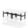 Air Back-to-Back Scalloped Edge Height Adjustable Bench Desk – 4 Person