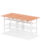 Air Back-to-Back Scalloped Edge Height Adjustable Bench Desk – 4 Person