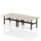 Air Back-to-Back Scalloped Edge Height Adjustable Bench Desk – 4 Person
