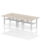 Air Back-to-Back Scalloped Edge Height Adjustable Bench Desk – 4 Person