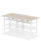Air Back-to-Back Scalloped Edge Height Adjustable Bench Desk – 4 Person