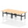Air Back-to-Back Scalloped Edge Height Adjustable Bench Desk – 4 Person