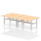 Air Back-to-Back Scalloped Edge Height Adjustable Bench Desk – 4 Person