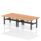 Air Back-to-Back Scalloped Edge Height Adjustable Bench Desk – 4 Person