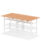 Air Back-to-Back Scalloped Edge Height Adjustable Bench Desk – 4 Person