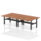 Air Back-to-Back Scalloped Edge Height Adjustable Bench Desk – 4 Person