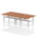 Air Back-to-Back Scalloped Edge Height Adjustable Bench Desk – 4 Person