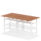 Air Back-to-Back Scalloped Edge Height Adjustable Bench Desk – 4 Person