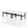 Air Back-to-Back Scalloped Edge Height Adjustable Bench Desk – 4 Person