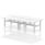 Air Back-to-Back Scalloped Edge Height Adjustable Bench Desk – 4 Person