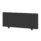 Black Air Desktop Screen, 400mm high, 1200mm wide, features a sleek design with two supporting feet.