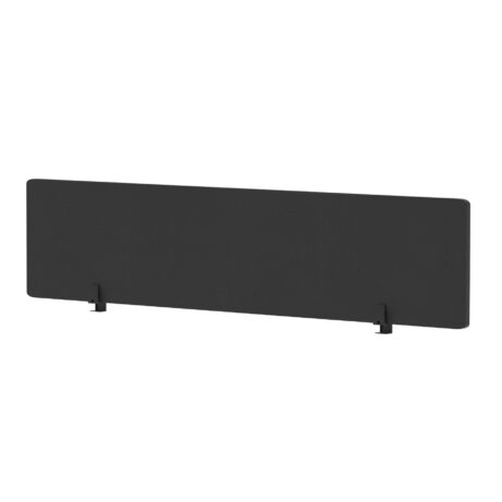 Air Desktop Screen, 400mm high, 1800mm wide, in sleek black finish, designed for office workstations.