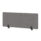 Air Desktop Screen, 400mm high, 1200mm wide, in grey with black supports.