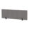 Grey Air Desktop Screen, 400mm high and 1400mm wide, with black supports.