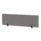 Air Desktop Screen, 400mm high, 1600mm wide, grey fabric finish with black support brackets.