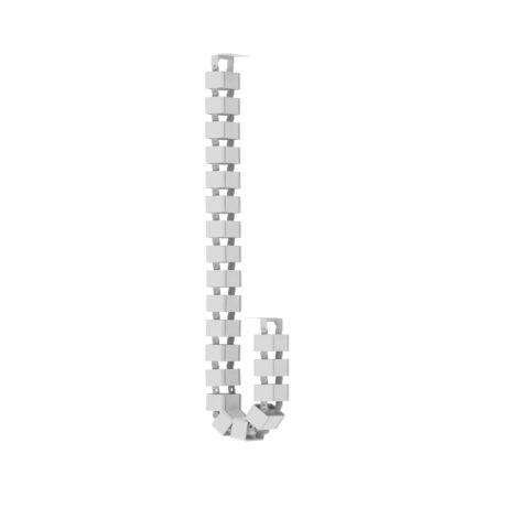Silver Air Back-To-Back Cable Spine designed to organize and conceal wires effectively.