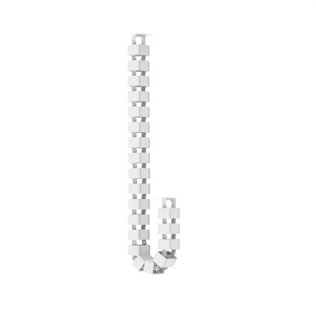 White Back-To-Back Cable Spine designed for efficient cable management in office workstations.