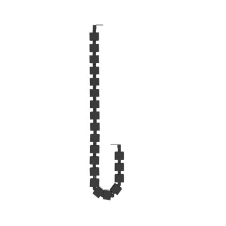 Air Back-To-Back Cable Spine in black, featuring distinctive oval segments for tidy cable management in height adjustable workspaces.