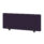 Air Desktop Screen, 400mm high, 1200mm wide, bespoke Tansy Purple fabric with black legs.