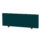 Air Desktop Screen in 400mm height, 1400mm width, Bespoke Maringa Teal fabric with black supporting legs.