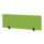 Bespoke Myrrh Green fabric Air Desktop Screen, 400mm high, 1400mm wide with black supports.