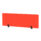 Bespoke Tabasco Orange fabric Air Desktop Screen, 400mm high and 1400mm wide, featuring black supports.