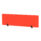 Bespoke Tabasco Orange fabric desktop screen, 400mm high and 1600mm wide, with black side supports.