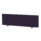Air Desktop Screen in bespoke Tansy Purple fabric, 400mm high, 1600mm wide, with black supports.