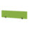 Air Desktop Screen in bespoke Myrrh Green fabric, 400mm high, 1800mm wide with black support feet.