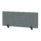 Air Desktop Screen - 400mm high, 1200mm wide, in bespoke rivet tensile fabric with black supports.