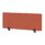 Air Desktop Screen, 400mm high, 1200mm wide, in Bespoke Quest Crab Fabric with black legs.