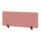 Air Desktop Screen, 400mm high, 1200mm wide, in bespoke Quest Shrimp fabric with black supports.