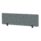 Air Desktop Screen, 400mm high, 1600mm wide, in bespoke rivet tensile fabric with black supports.