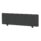 Air Desktop Screen, 400mm high, 1600mm wide, in bespoke Quest Mussel fabric with black supports.
