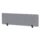 Air Desktop Screen, 400mm high, 1600mm wide, bespoke Quest shell fabric, with black supports.