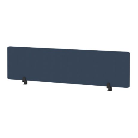 Air Desktop Screen, 400mm high, 1800mm wide, in bespoke Quest Whelk fabric, featuring a sleek design and adjustable supports.