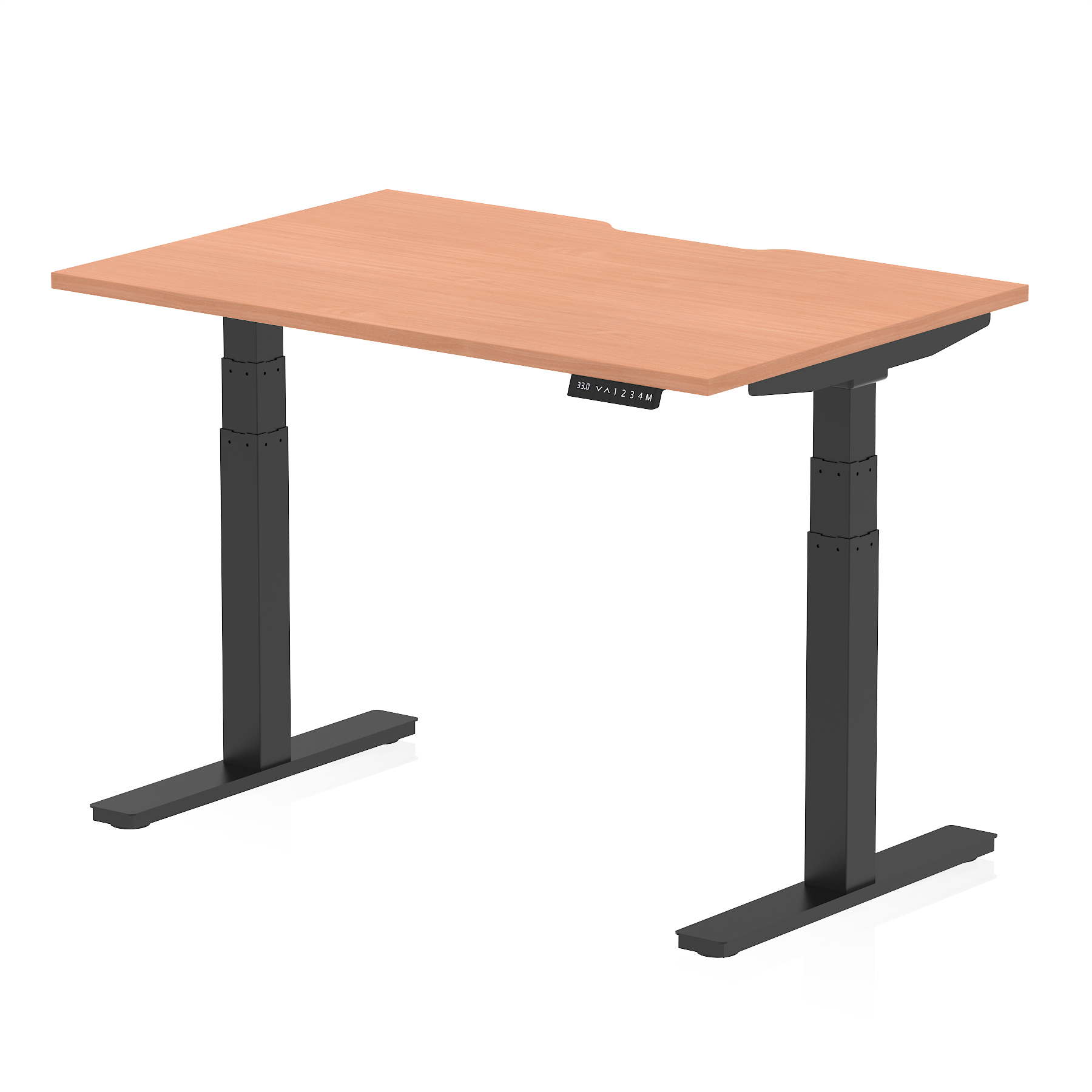 Air Scalloped Edge Height Adjustable Office Desk