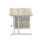 Impulse 1200mm Cantilever Straight Desk With Single Fixed Pedestal