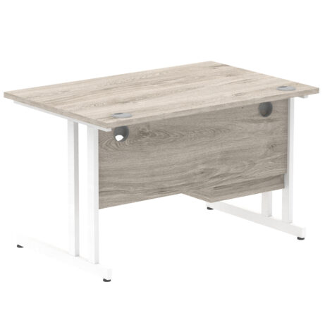 Impulse 1200mm Cantilever Straight Desk With Single Fixed Pedestal