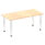 Impulse 1600mm Straight Table With Post Leg