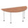 Impulse Semi-Circle Table With Post Leg