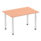 Impulse 1200mm Straight Table With Post Leg