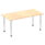Impulse 1600mm Straight Table With Post Leg